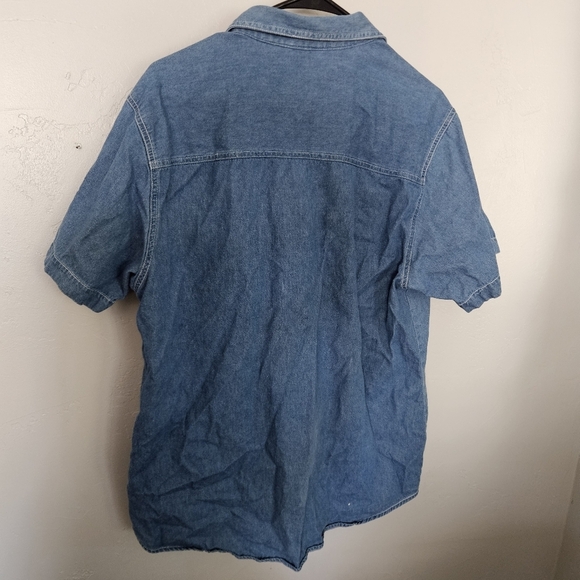 Bobbie Brooks Vintage Women's Large Light Blue Denim Top Embroidered Bear Fall - Picture 6 of 6